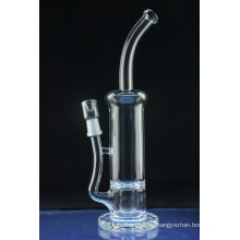 Rachett Disc Bent Hals Shisha Glas Rauchen Wasserpfeife (ES-GB-499)